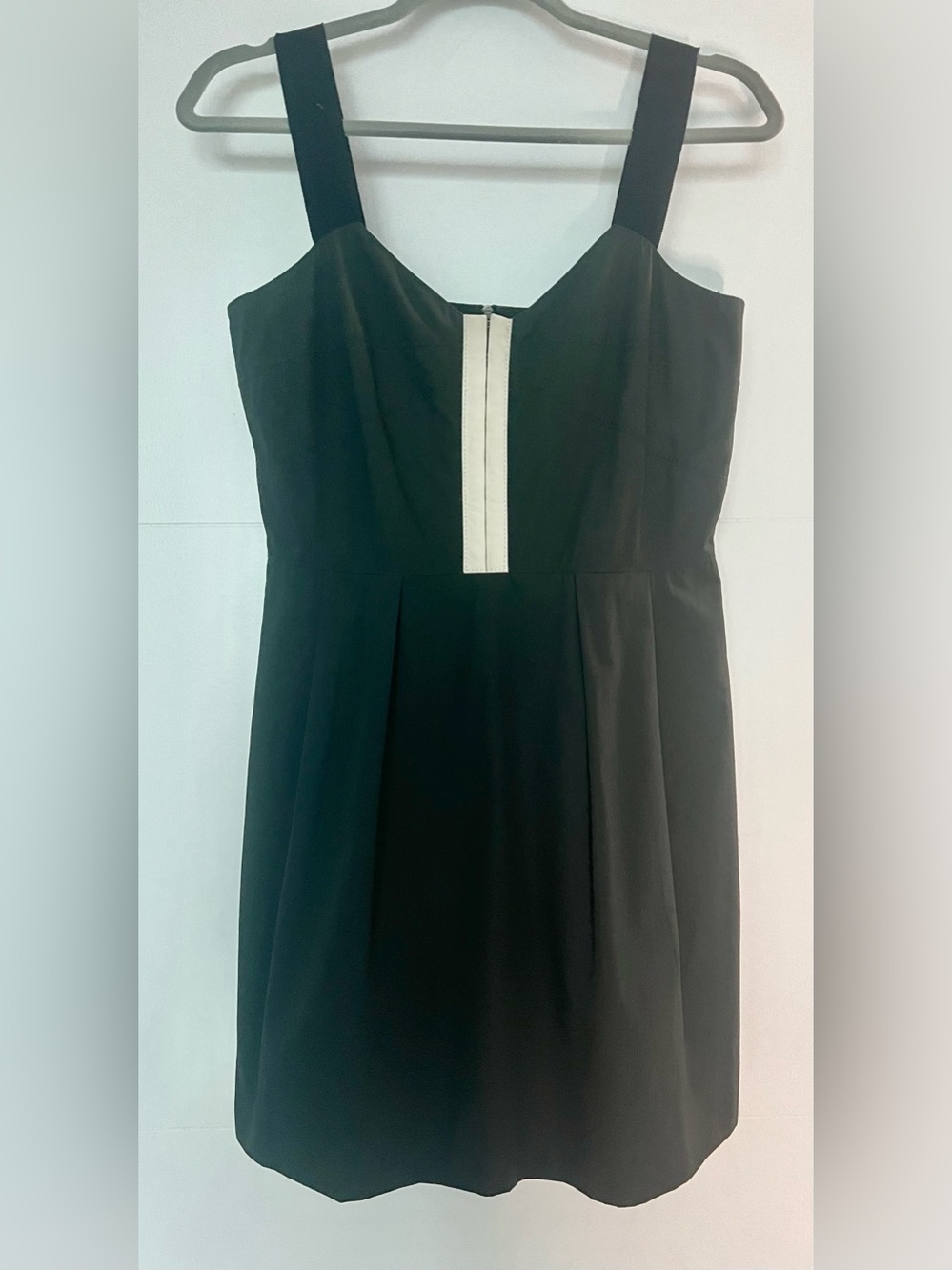 J.Crew Vintage 2010 Black Ivory Cotton Fit & Flare Sleeveless Dress Size 2